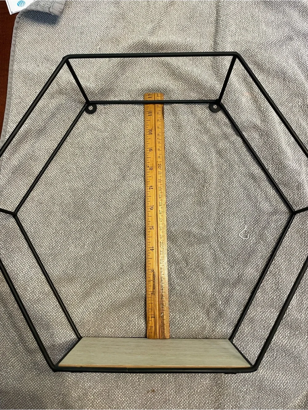 3 Black Hexagon Metal Wall Shelves-Modern Wall Decor.  Plants NOT included